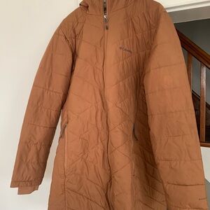 Columbia Tan Quilted Hooded Jacket